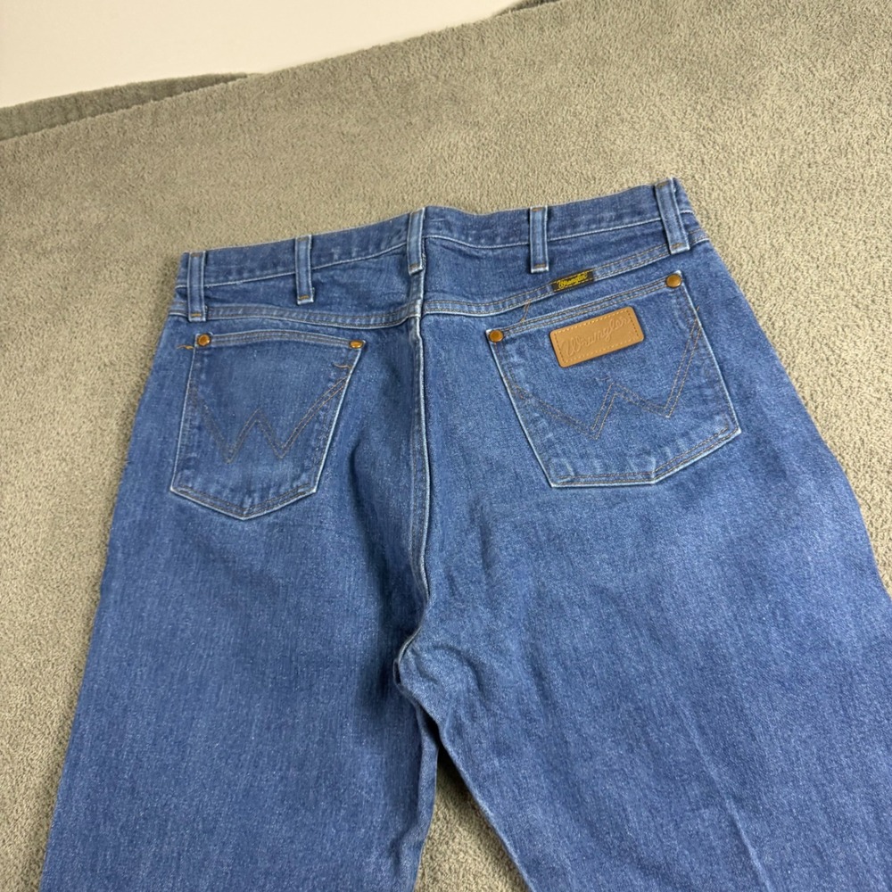 Wrangler Cowboy Cut Original Fit Blue Denim Jeans Straight Leg Mens 13MWZ